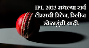 IPL 2023 Retained and Released players List.