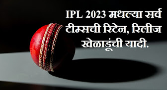 IPL 2023 Retained and Released players List.